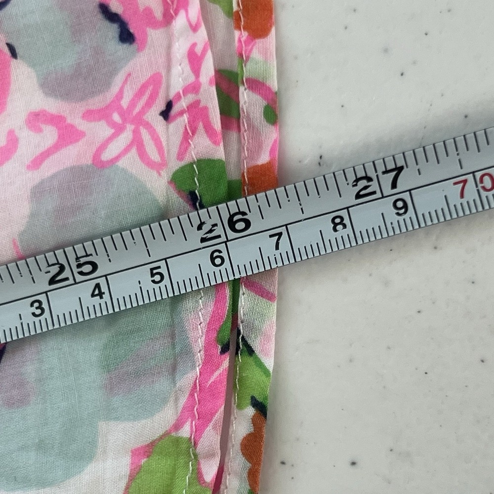 LILLY PULITZER Target Nosey Posey Floral Button up Blouse Tab Sleeve Size Sz S - Picture 9 of 9